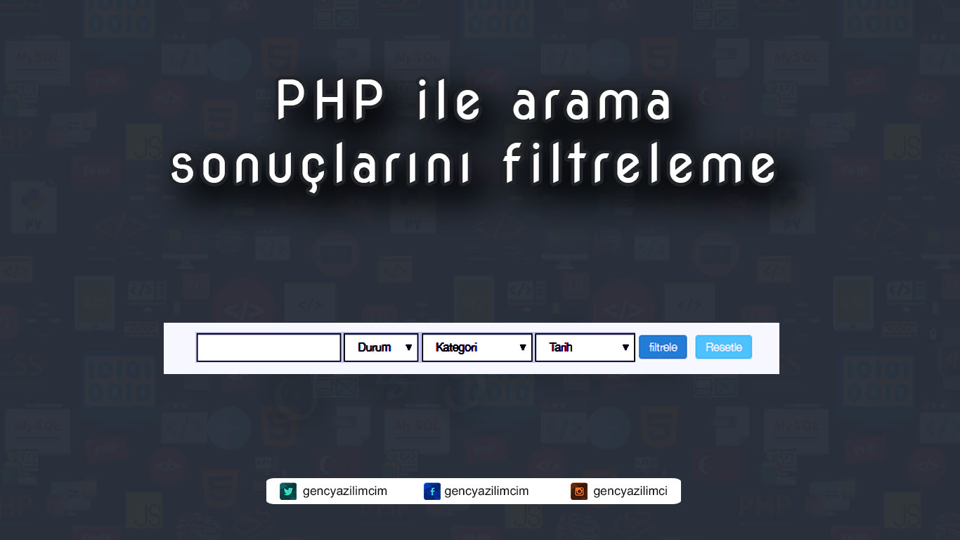 PHP ile site içi arama sonuçlarını filtreleme