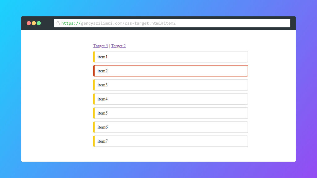CSS target example 3