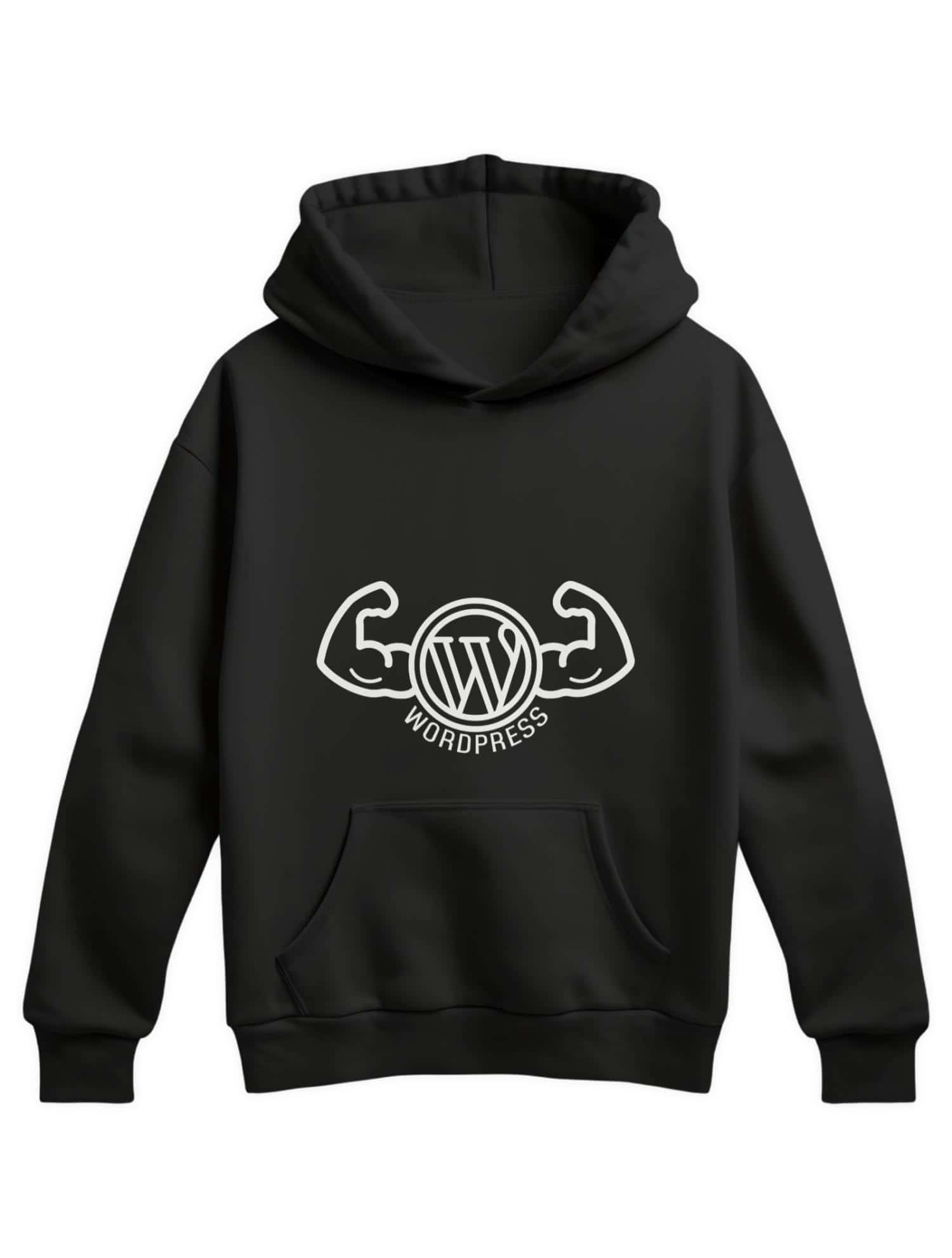Wordpress logo baskılı Siyah sweatshirt